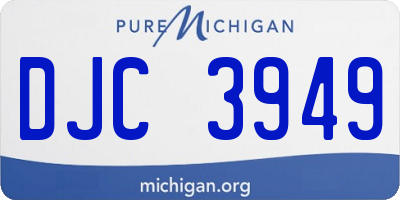 MI license plate DJC3949
