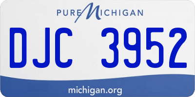 MI license plate DJC3952