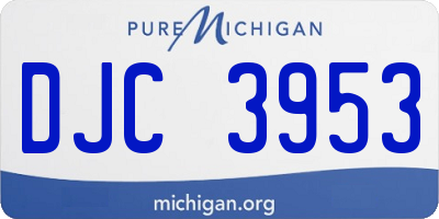 MI license plate DJC3953