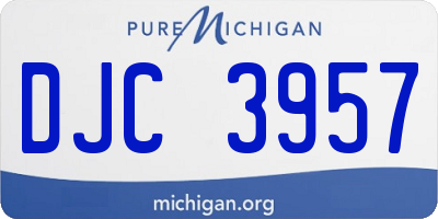 MI license plate DJC3957