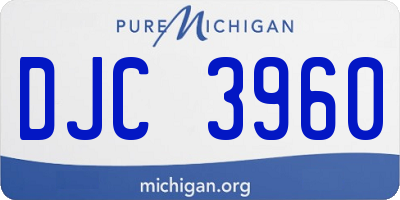 MI license plate DJC3960