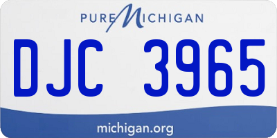 MI license plate DJC3965