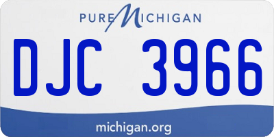 MI license plate DJC3966