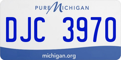 MI license plate DJC3970