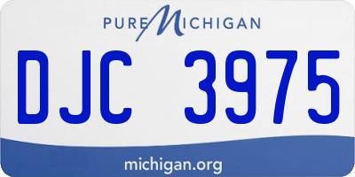 MI license plate DJC3975