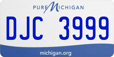 MI license plate DJC3999
