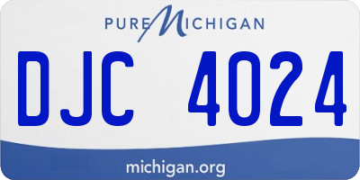 MI license plate DJC4024