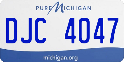 MI license plate DJC4047