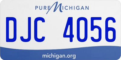 MI license plate DJC4056