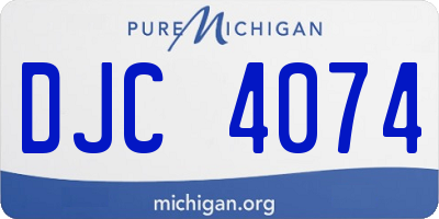 MI license plate DJC4074