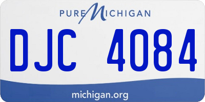 MI license plate DJC4084