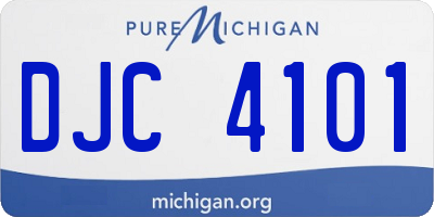MI license plate DJC4101