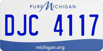 MI license plate DJC4117