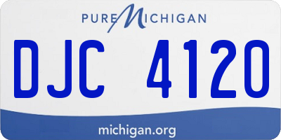 MI license plate DJC4120