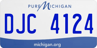 MI license plate DJC4124