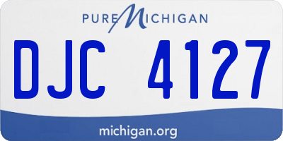 MI license plate DJC4127