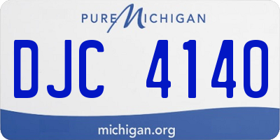 MI license plate DJC4140