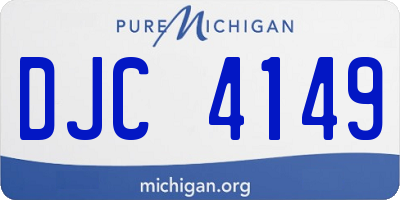 MI license plate DJC4149
