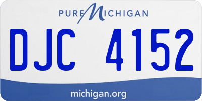 MI license plate DJC4152