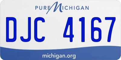 MI license plate DJC4167