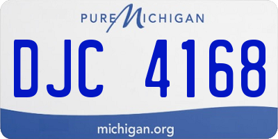 MI license plate DJC4168