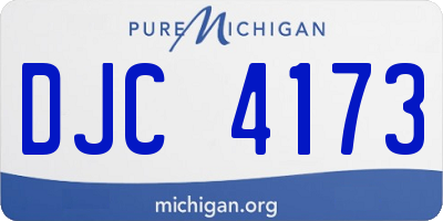 MI license plate DJC4173