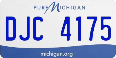 MI license plate DJC4175