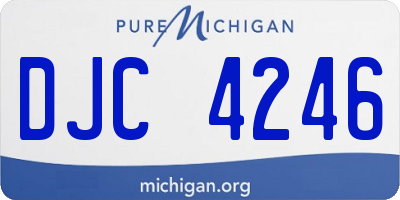 MI license plate DJC4246