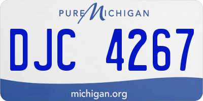 MI license plate DJC4267