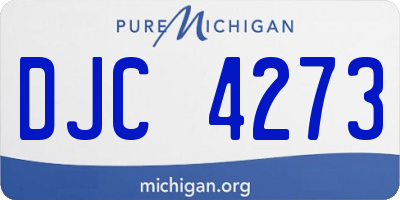 MI license plate DJC4273