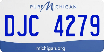 MI license plate DJC4279