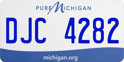 MI license plate DJC4282