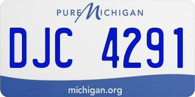 MI license plate DJC4291