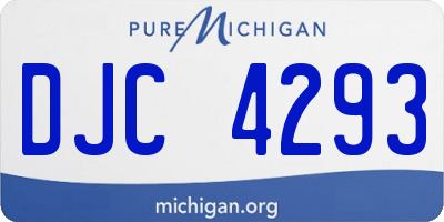 MI license plate DJC4293