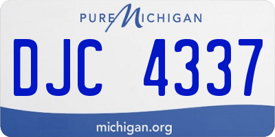 MI license plate DJC4337