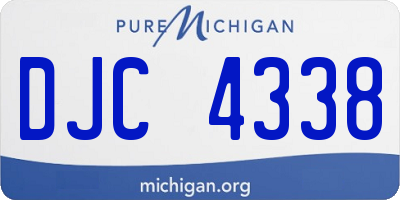 MI license plate DJC4338