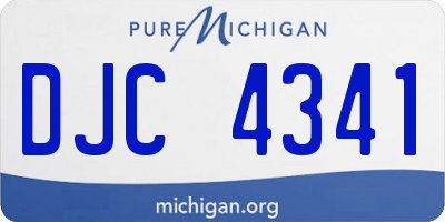 MI license plate DJC4341