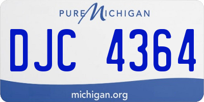 MI license plate DJC4364