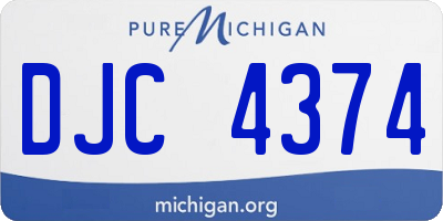MI license plate DJC4374