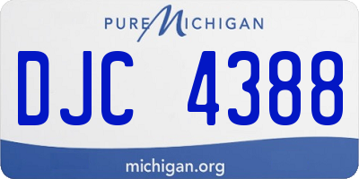 MI license plate DJC4388
