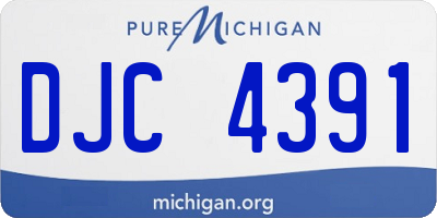 MI license plate DJC4391