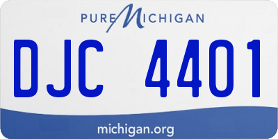 MI license plate DJC4401