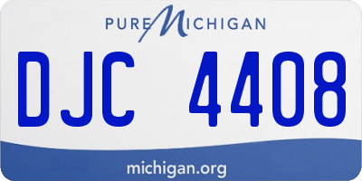 MI license plate DJC4408