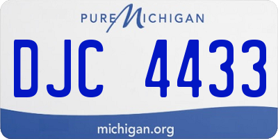 MI license plate DJC4433