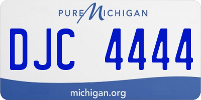 MI license plate DJC4444