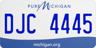 MI license plate DJC4445