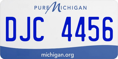 MI license plate DJC4456