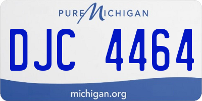MI license plate DJC4464