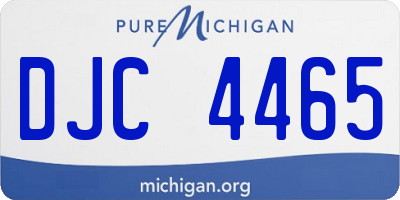 MI license plate DJC4465