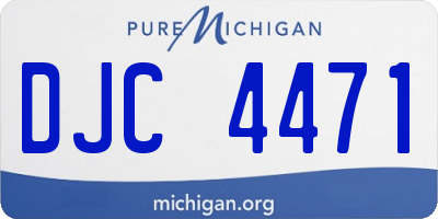 MI license plate DJC4471